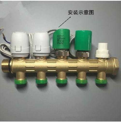220V NO NC electric thermal actuator valve head for thermostat manifold underfloor heating radiator normally opened closed