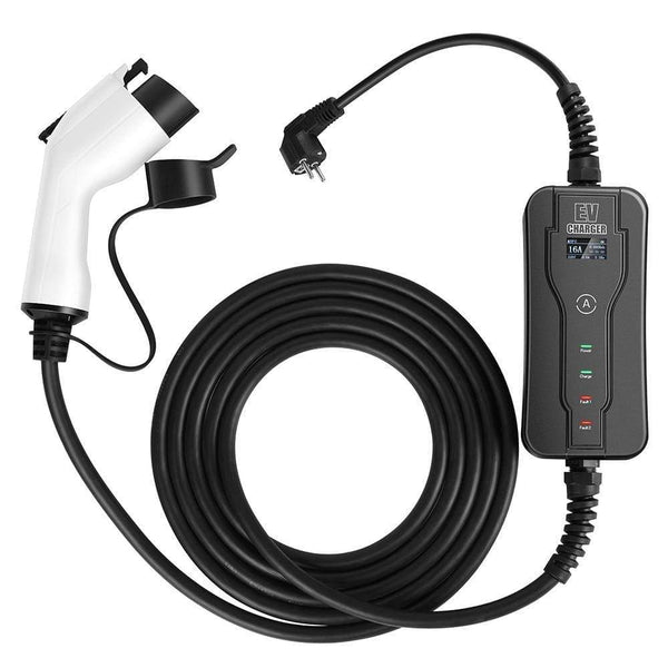 Planet Gates 220V Portable EV Charger SAE J1772 Type 1 EVSE 8A 10A 13A 16A Adjustable Current Electric Car Vehicle Charging Station IP65