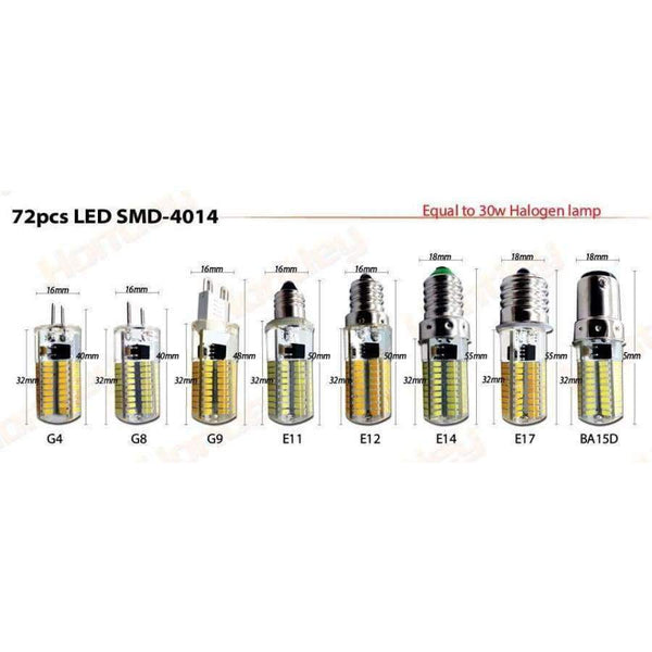 Planet Gates 220V Pure(Cold)White / G8 / 64 led SMD 3014 Hontiey Silicone LED lamp Dimming corn bulb 110V 220V G4 G8 G9 E11 E14 E17 BA15D Warm/Pure/Cold white light Replace halogen lamp