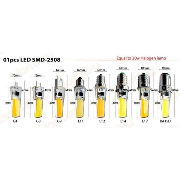 Planet Gates 220V Pure(Cold)White / G8 / 64 led SMD 3014 Hontiey Silicone LED lamp Dimming corn bulb 110V 220V G4 G8 G9 E11 E14 E17 BA15D Warm/Pure/Cold white light Replace halogen lamp