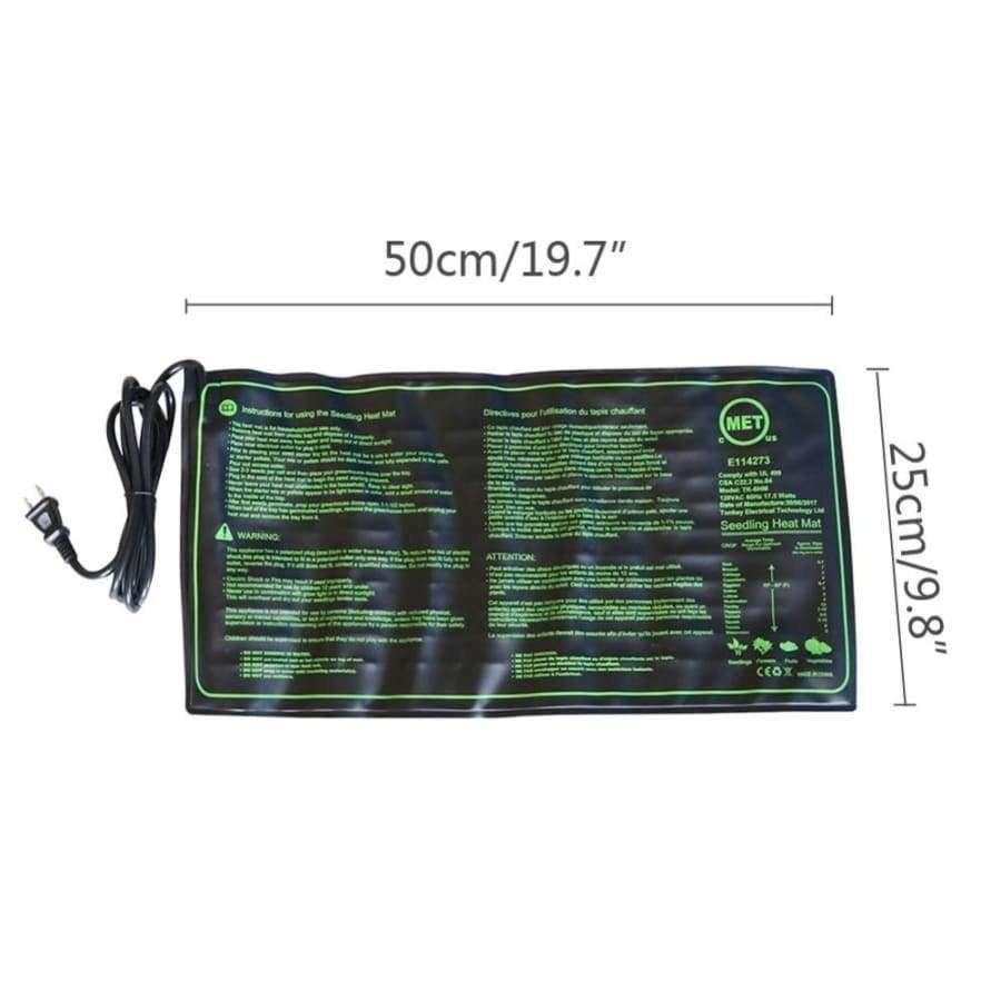 Planet Gates 220V Seedling Heat Mat Plant Seed Germination Growth Heat Mat 50x25cm 110V/220V 18W Garden Greenhouse Supplies US UK EU Plug 1 Pc