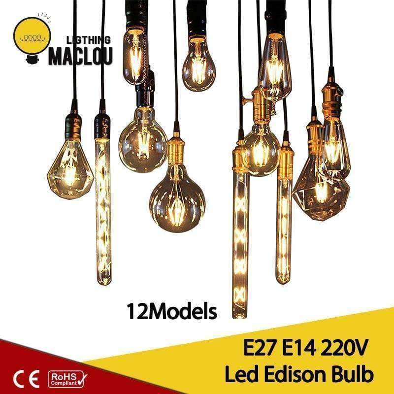 Planet Gates 220V ST64 2W E27 E27 E14 Antique Retro Edision Led Bulb 2W 4W 6W Vintage Led Incandescent Lamp 220v Warm White Candle Light Glass Filament Lamp