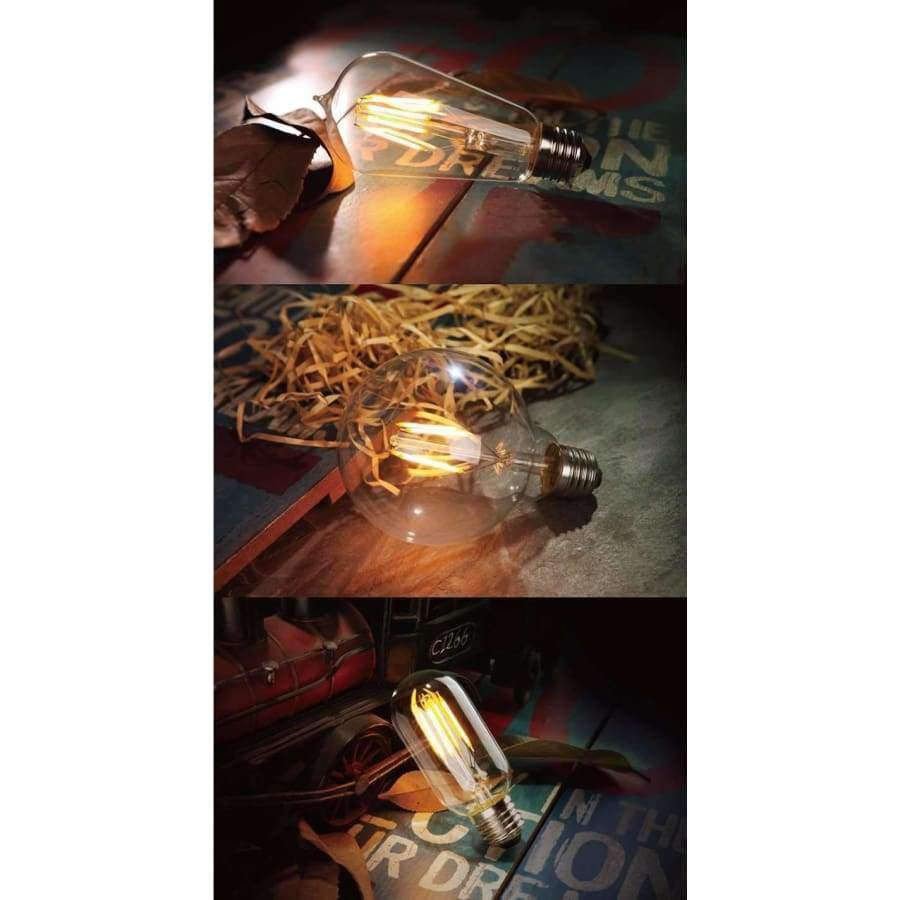 Planet Gates 220V ST64 2W E27 E27 E14 Antique Retro Edision Led Bulb 2W 4W 6W Vintage Led Incandescent Lamp 220v Warm White Candle Light Glass Filament Lamp