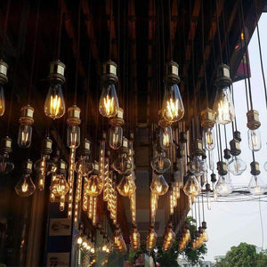 Planet Gates 220V ST64 2W E27 E27 E14 Antique Retro Edision Led Bulb 2W 4W 6W Vintage Led Incandescent Lamp 220v Warm White Candle Light Glass Filament Lamp