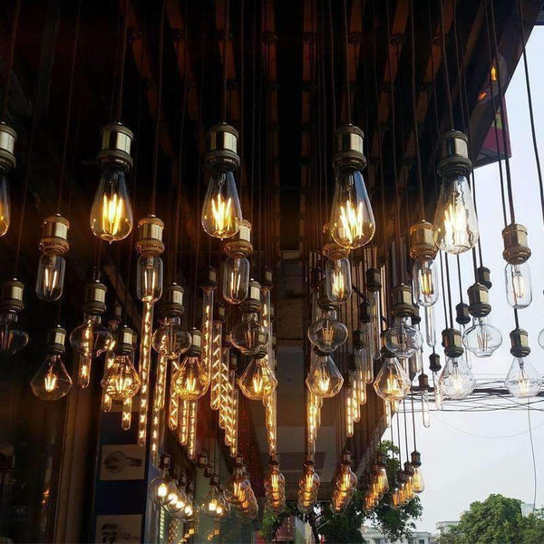 Planet Gates 220V ST64 2W E27 E27 E14 Antique Retro Edision Led Bulb 2W 4W 6W Vintage Led Incandescent Lamp 220v Warm White Candle Light Glass Filament Lamp