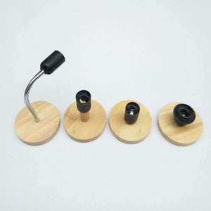 Planet Gates 220V Wooden e27 lamp holder with dimming switch retro desk lamp base night light for bedroom bedside Lighting Accessories