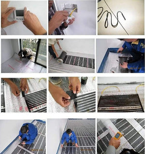 220w/m2 Far Infrared Underfloor Heating Film AC220V PTC Warm Floor Mat Made in Korea