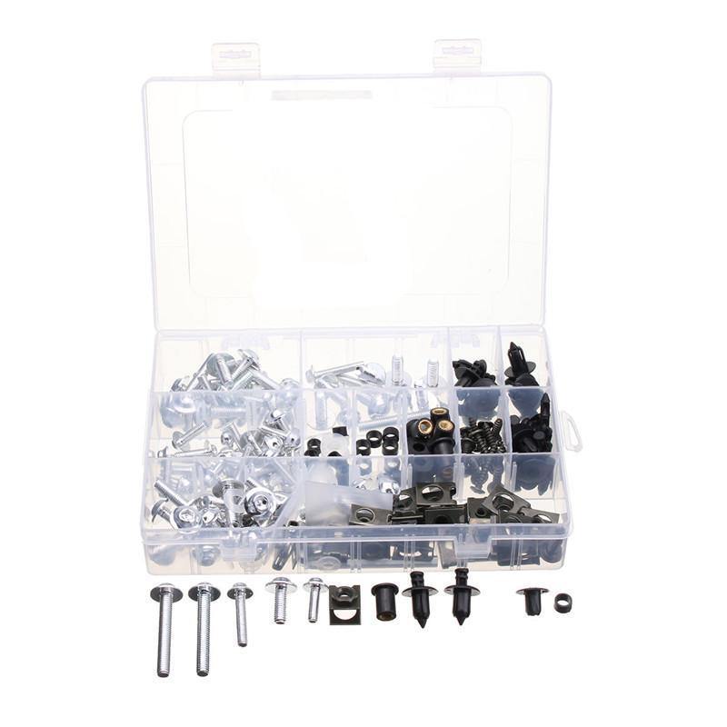 Planet Gates 225Pcs Motorcycle Fairing Screws Set Windshield Screws Body Bolts Fastener Kits Nuts & Bolts Auto Replacement Parts