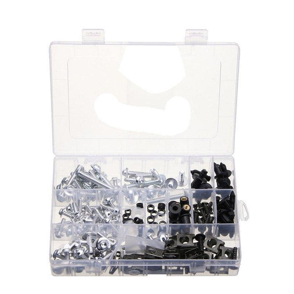 Planet Gates 225Pcs Motorcycle Fairing Screws Set Windshield Screws Body Bolts Fastener Kits Nuts & Bolts Auto Replacement Parts