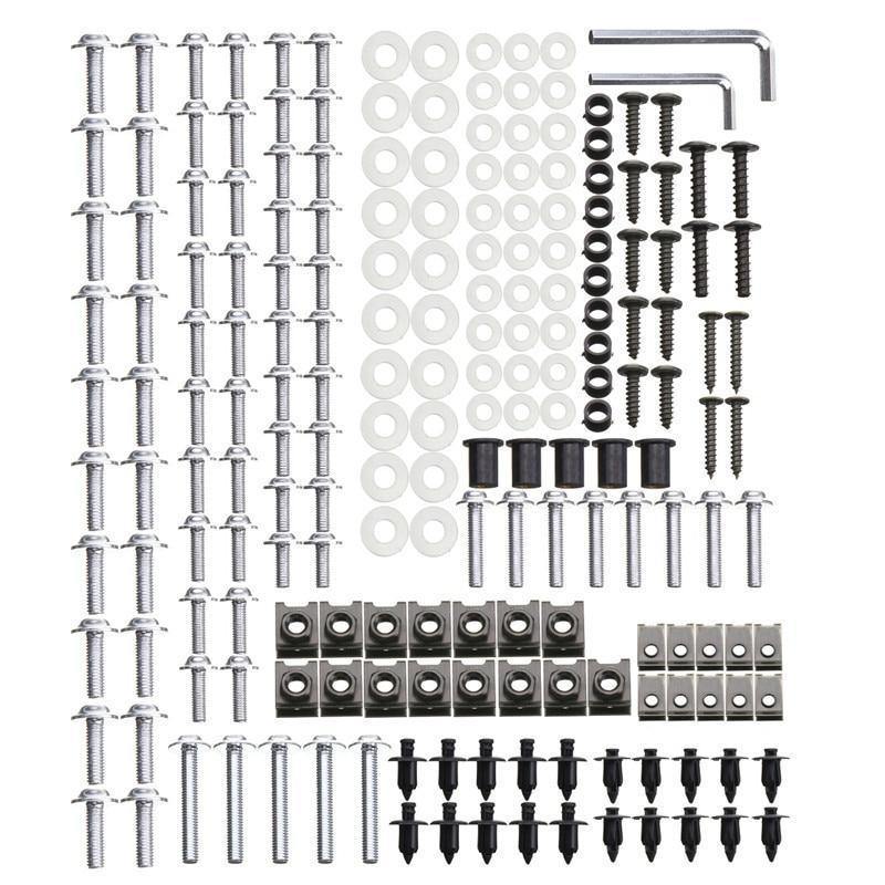 Planet Gates 225Pcs Motorcycle Fairing Screws Set Windshield Screws Body Bolts Fastener Kits Nuts & Bolts Auto Replacement Parts
