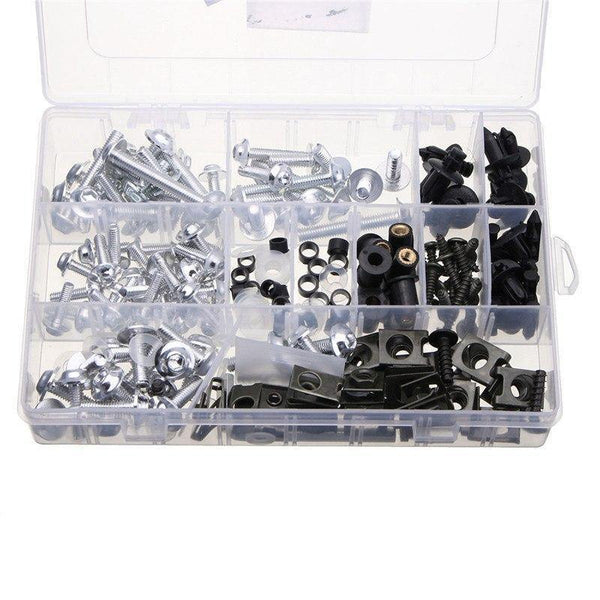 Planet Gates 225Pcs Motorcycle Fairing Screws Set Windshield Screws Body Bolts Fastener Kits Nuts & Bolts Auto Replacement Parts