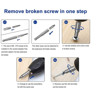 Planet Gates 22Pcs Damaged Screw Extractor Drill Bit Set Stripped Screw Extractor Kit for Broken Bolt Extractor All-Purpose with Magnetic
