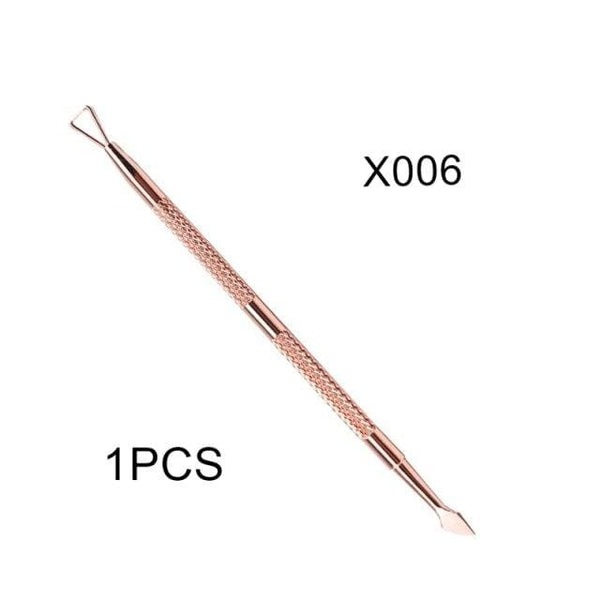 Planet Gates 23 21 Style Rainbow Stainless Steel Nail Cuticle Pusher Tweezer Nail Art Files UV Gel Polish Remove Manicure Care Groove Clean Tool