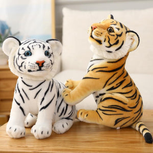 Planet Gates 23-33cm Simulation Baby Tiger Plush Toy Stuffed Soft Wild Animal Forest Tiger Pillow Dolls For Children Kids Birthday Gift