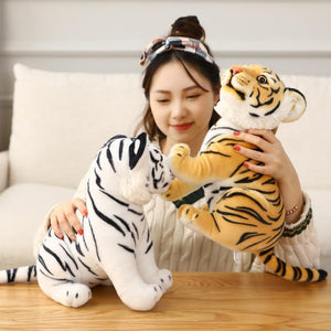 Planet Gates 23-33cm Simulation Baby Tiger Plush Toy Stuffed Soft Wild Animal Forest Tiger Pillow Dolls For Children Kids Birthday Gift