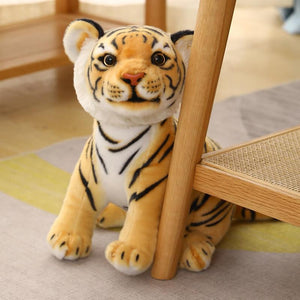Planet Gates 23-33cm Simulation Baby Tiger Plush Toy Stuffed Soft Wild Animal Forest Tiger Pillow Dolls For Children Kids Birthday Gift
