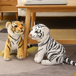 Planet Gates 23-33cm Simulation Baby Tiger Plush Toy Stuffed Soft Wild Animal Forest Tiger Pillow Dolls For Children Kids Birthday Gift