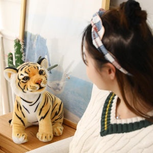Planet Gates 23-33cm Simulation Baby Tiger Plush Toy Stuffed Soft Wild Animal Forest Tiger Pillow Dolls For Children Kids Birthday Gift