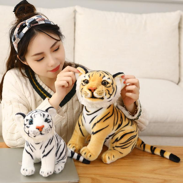 Planet Gates 23-33cm Simulation Baby Tiger Plush Toy Stuffed Soft Wild Animal Forest Tiger Pillow Dolls For Children Kids Birthday Gift