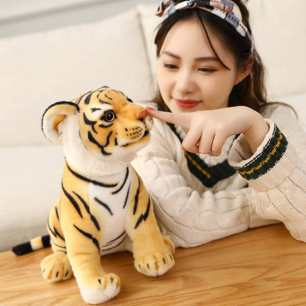 Planet Gates 23-33cm Simulation Baby Tiger Plush Toy Stuffed Soft Wild Animal Forest Tiger Pillow Dolls For Children Kids Birthday Gift