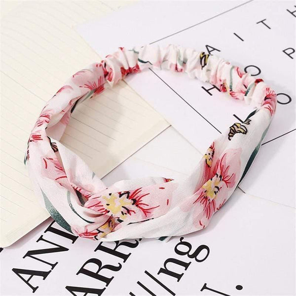 Fashion Floral Print Knot Women Headband Vintage Hairband Girls Headwear Leopard Headband  Hair Accessories