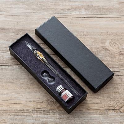 Planet Gates 23 Glass Dip Pen Signature Pen Fountain Pens Bussiness Offices School Stationery Gift Set Pen + Ink Set