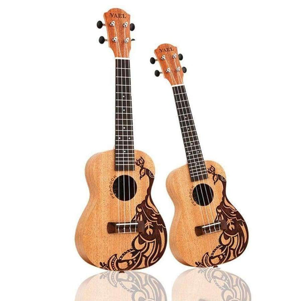 Planet Gates 23 inch /21 inch Ukulele Concert 4 Strings Musical Instruments 18 Frets Mahogany Peacock Choose