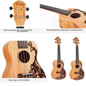 Planet Gates 23 inch /21 inch Ukulele Concert 4 Strings Musical Instruments 18 Frets Mahogany Peacock Choose