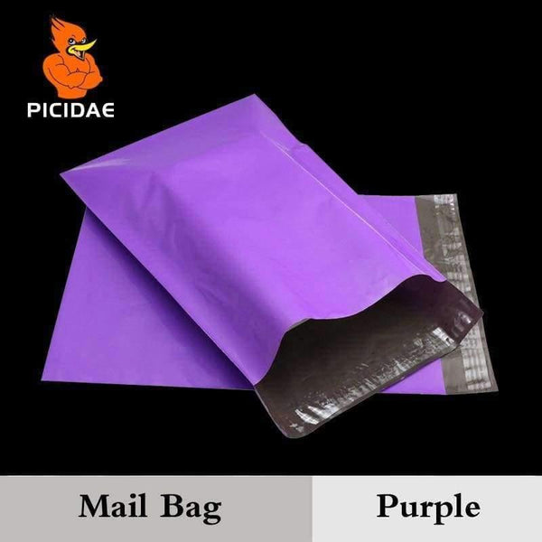 Planet Gates 23x35cm 100pcs Purple Color Envelope Mailing Bag Courier Mailer Express Poly Mail By Packaging Shipping Plastic Package Self-Adhesive Supplies