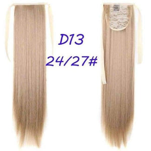 Planet Gates #24 / 22inches / China 100g/piece 22 inch Long Ponytail Hair Extension Tail Hairpiece Straight Brown Synthetic Women's Hair High Temperature Fiber