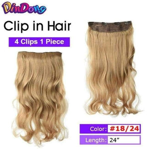 Planet Gates #24 / 24inches Synthetic Fish Line Hair Wavy Clip in Hair Extensions 3/4 Half Wig 3 Styles Available Premium Heat Resistant Hair