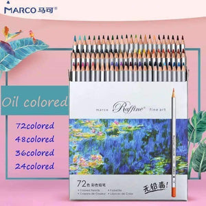 Planet Gates 24 colored 72pcs Colored Pencil Painting Set Raffine Pencils Non-toxic Lead-free Oily Color Pencil Writing Pen Office School Supplies