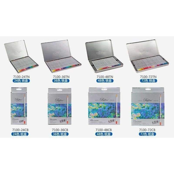 Planet Gates 24 colored 72pcs Colored Pencil Painting Set Raffine Pencils Non-toxic Lead-free Oily Color Pencil Writing Pen Office School Supplies