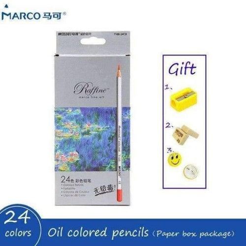 Planet Gates 24 colored 72pcs Colored Pencil Painting Set Raffine Pencils Non-toxic Lead-free Oily Color Pencil Writing Pen Office School Supplies