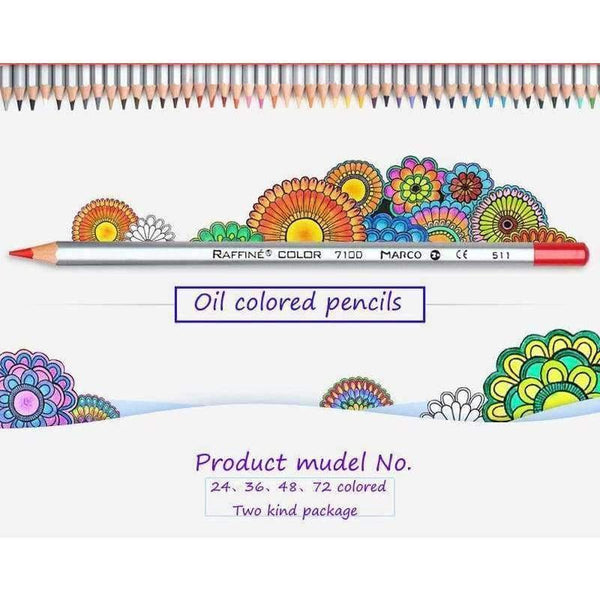Planet Gates 24 colored 72pcs Colored Pencil Painting Set Raffine Pencils Non-toxic Lead-free Oily Color Pencil Writing Pen Office School Supplies