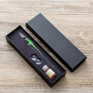 Planet Gates 24 Glass Dip Pen Signature Pen Fountain Pens Bussiness Offices School Stationery Gift Set Pen + Ink Set