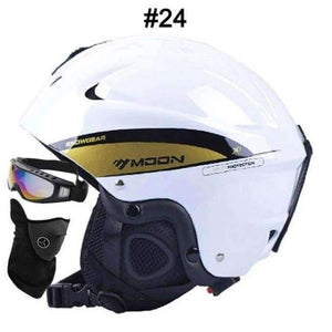 Planet Gates 24 Glossy WhiteBoard / L Ski Helmet Integrally-molded Skiing Helmet For Adult and Kids Snow Helmet Safety Skateboard Ski Snowboard Helmet