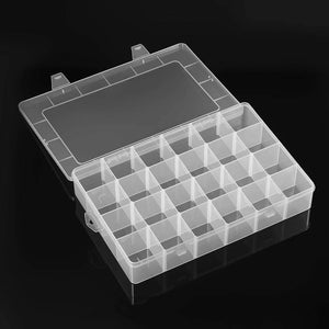 24 Grids Transparent Large Adjustable Plastic Storage Containers Jewelry Bead Bathroom Accessories Tools Organizer Box