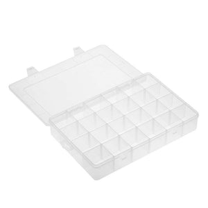 24 Grids Transparent Large Adjustable Plastic Storage Containers Jewelry Bead Bathroom Accessories Tools Organizer Box