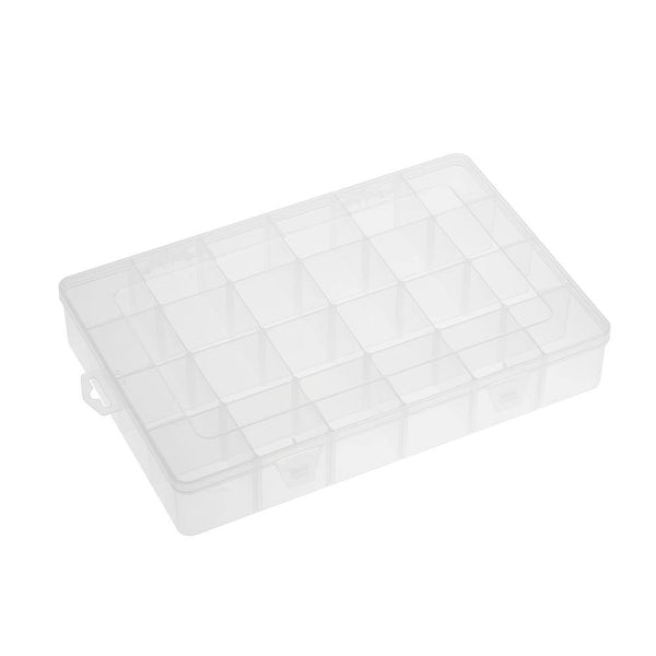 24 Grids Transparent Large Adjustable Plastic Storage Containers Jewelry Bead Bathroom Accessories Tools Organizer Box