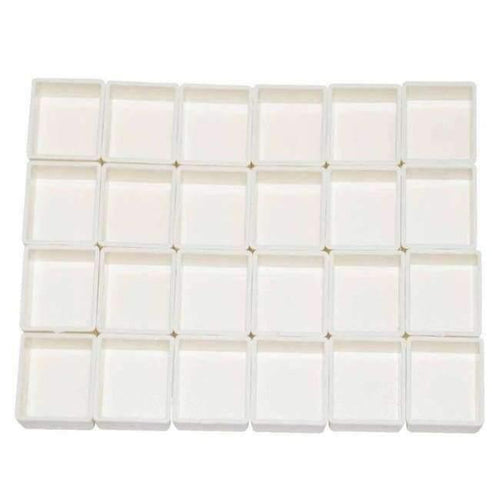 Planet Gates 24 Half pans Watercolor Paints Palette Pigment Palett Blue Tins Box with 14 Pcs Full Pans and 24 Half Pans For Art Painting Palette Supplies