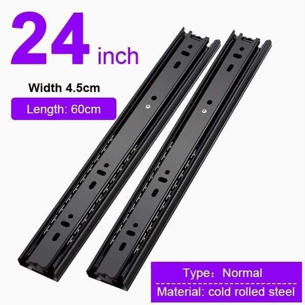 Drawer Slide Rail 4-24 Inch Ball Bearing Three Fold Full Extended Furniture Hardware