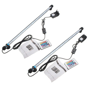 24 Keys Remote Control Aquarium Fish Tank Light 6.5W 57CM RGB Underwater Light 5050 SMD Led Bar Light Submersible AC100-240V