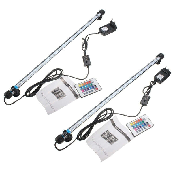 24 Keys Remote Control Aquarium Fish Tank Light 6.5W 57CM RGB Underwater Light 5050 SMD Led Bar Light Submersible AC100-240V