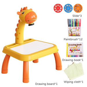 Planet Gates 24 Pattern -Yellow Children Toys Projection Drawing Set Kids Book Сoloring Pen Tools Montessori Set Baby Learning Educational Gifts Toy For Girl