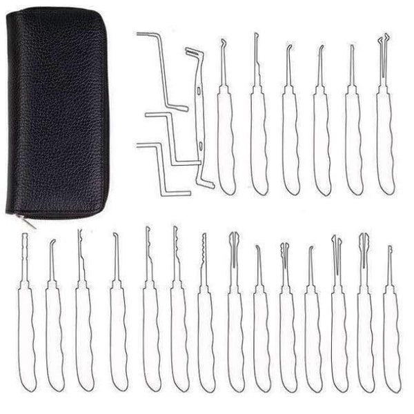 Planet Gates 24 pcs 15pcs GOSO Locksmith Hand Tool Classic Set,Transparent Lock Cutaway in Bag,View Padlock Broken Key Tool for Practice and Train