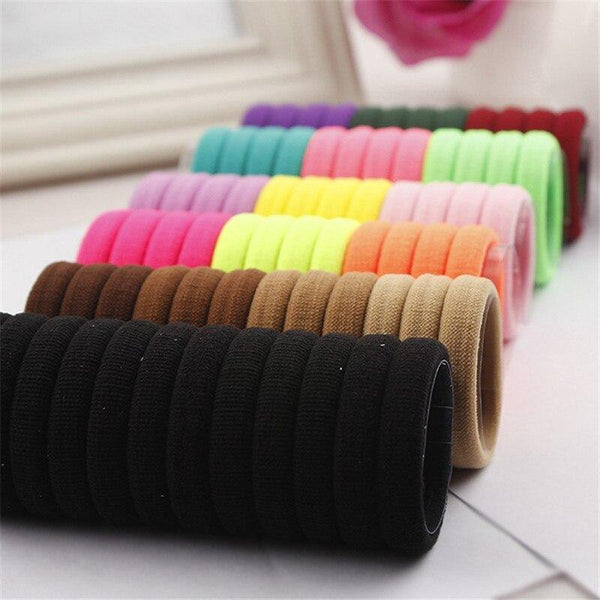24 pcs/lot Mix Color Elastic Hair Rubber Band Accessories For Women Girls Children Baby The ponytail holder Elastic Hair Bands