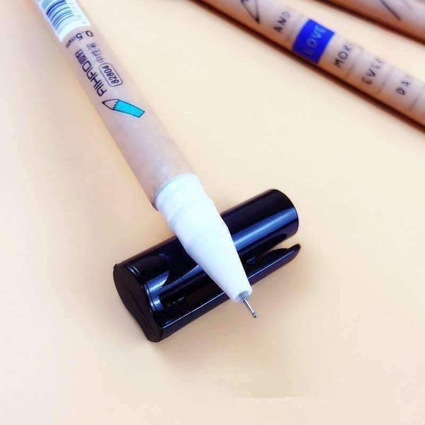 Planet Gates 24 pcs/Lot Pencil shape gel ink pen Black color 0.5mm roller ball pens for writing Stationery Office school supplies F109