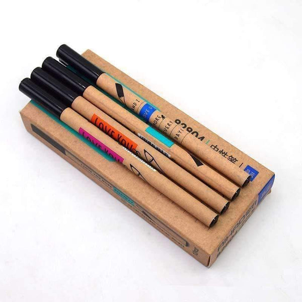 Planet Gates 24 pcs/Lot Pencil shape gel ink pen Black color 0.5mm roller ball pens for writing Stationery Office school supplies F109