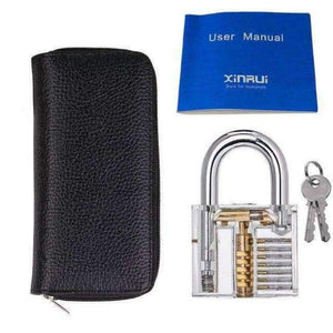 Planet Gates 24 pieces and locks 15pcs GOSO Locksmith Hand Tool Classic Set,Transparent Lock Cutaway in Bag,View Padlock Broken Key Tool for Practice and Train